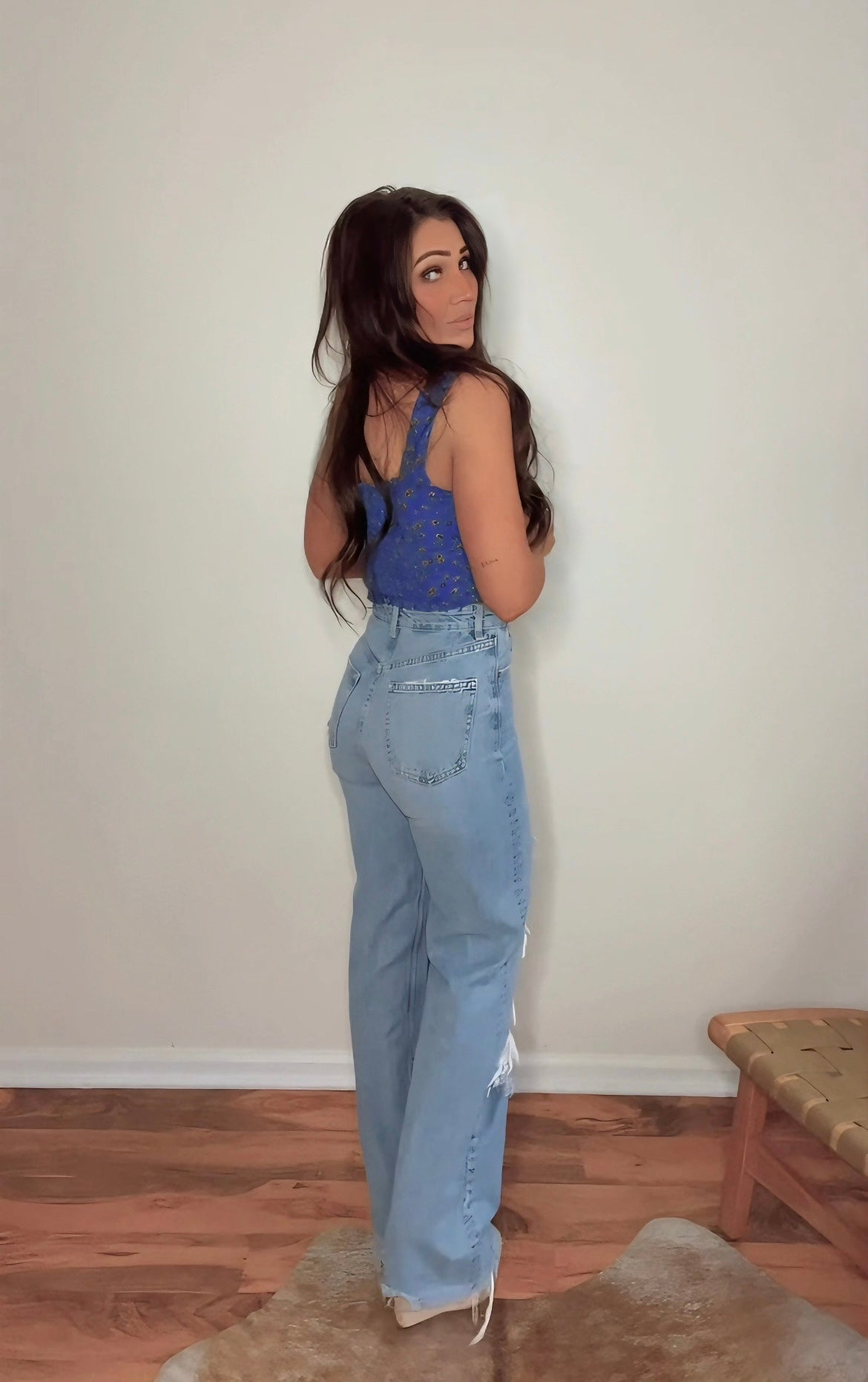 Little Blue Daisy Top