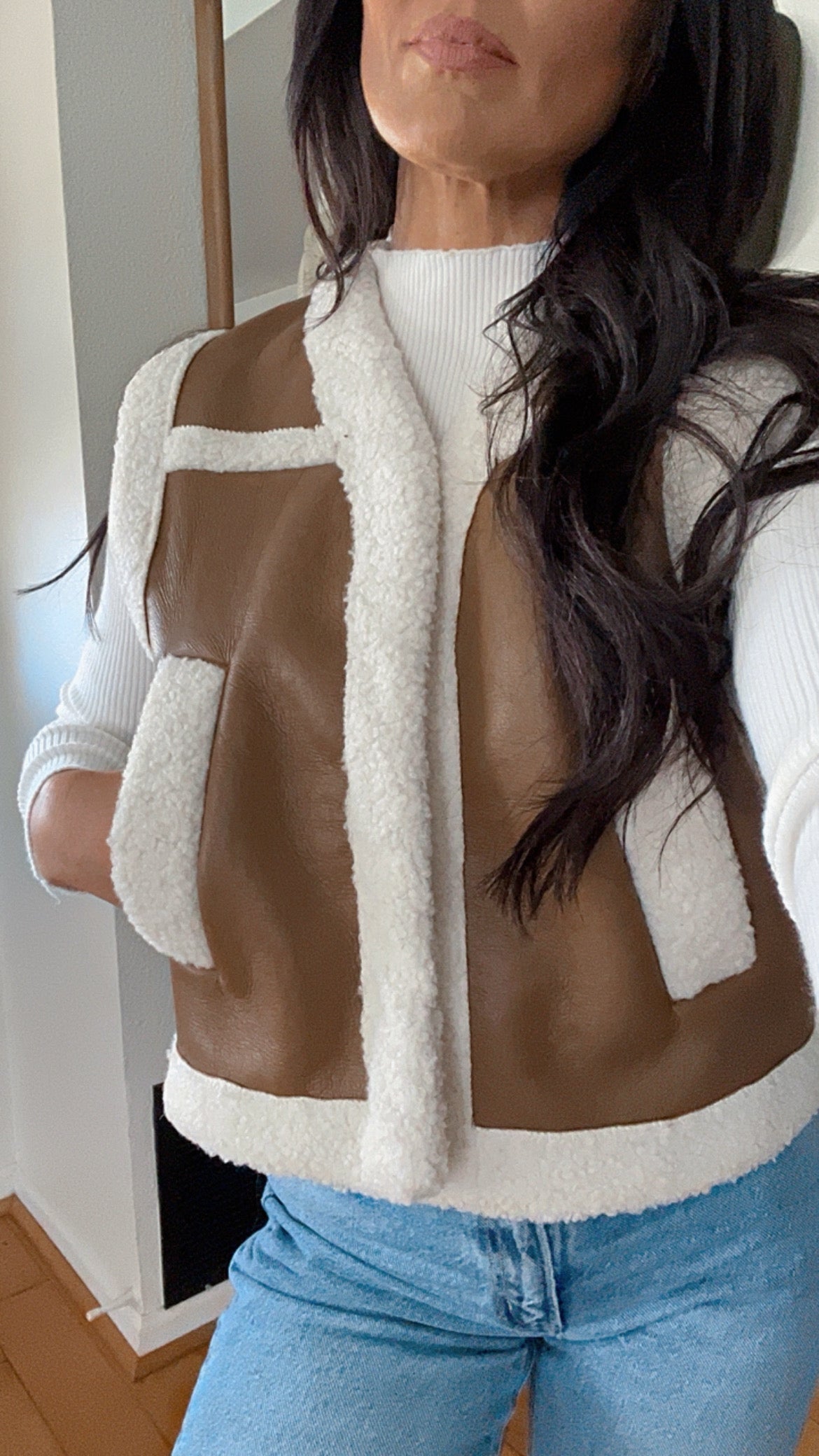 Take Me to Montana Leather Crop Vest