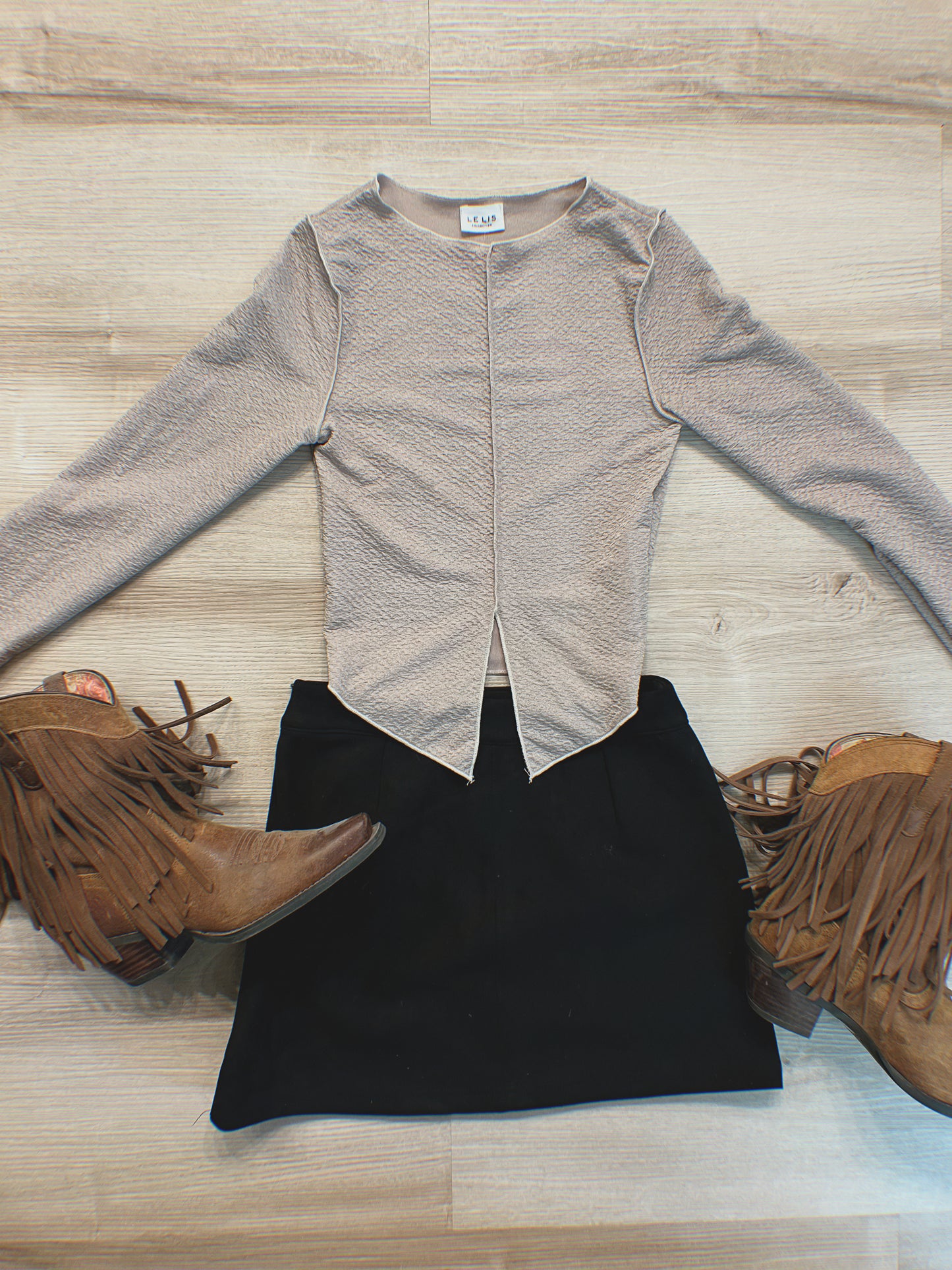 Merrow Taupe Top