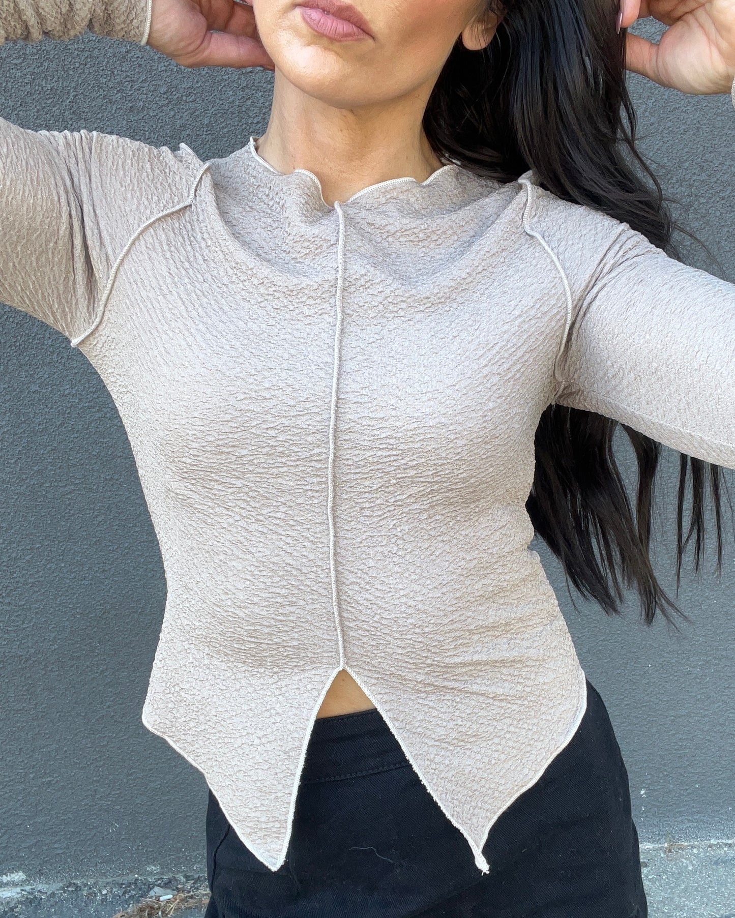 Merrow Taupe Top