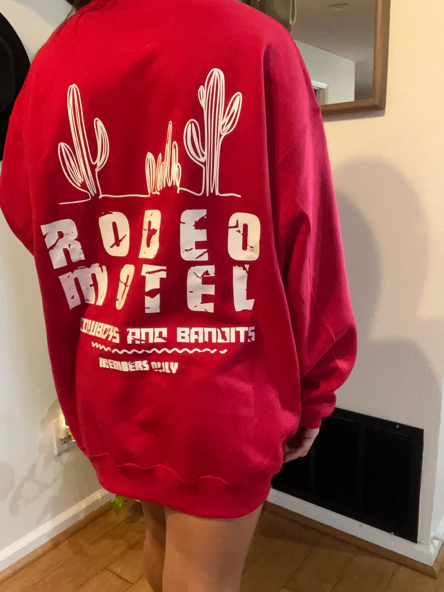 Where the Cowboys Play Sweatshirt- Red