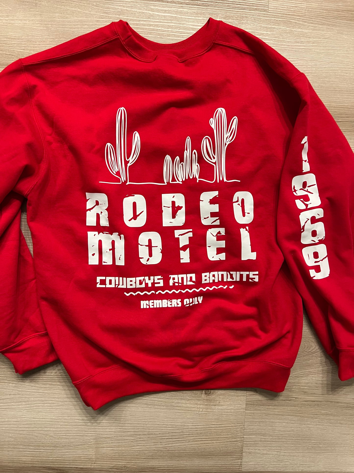 Where the Cowboys Play Sweatshirt- Red