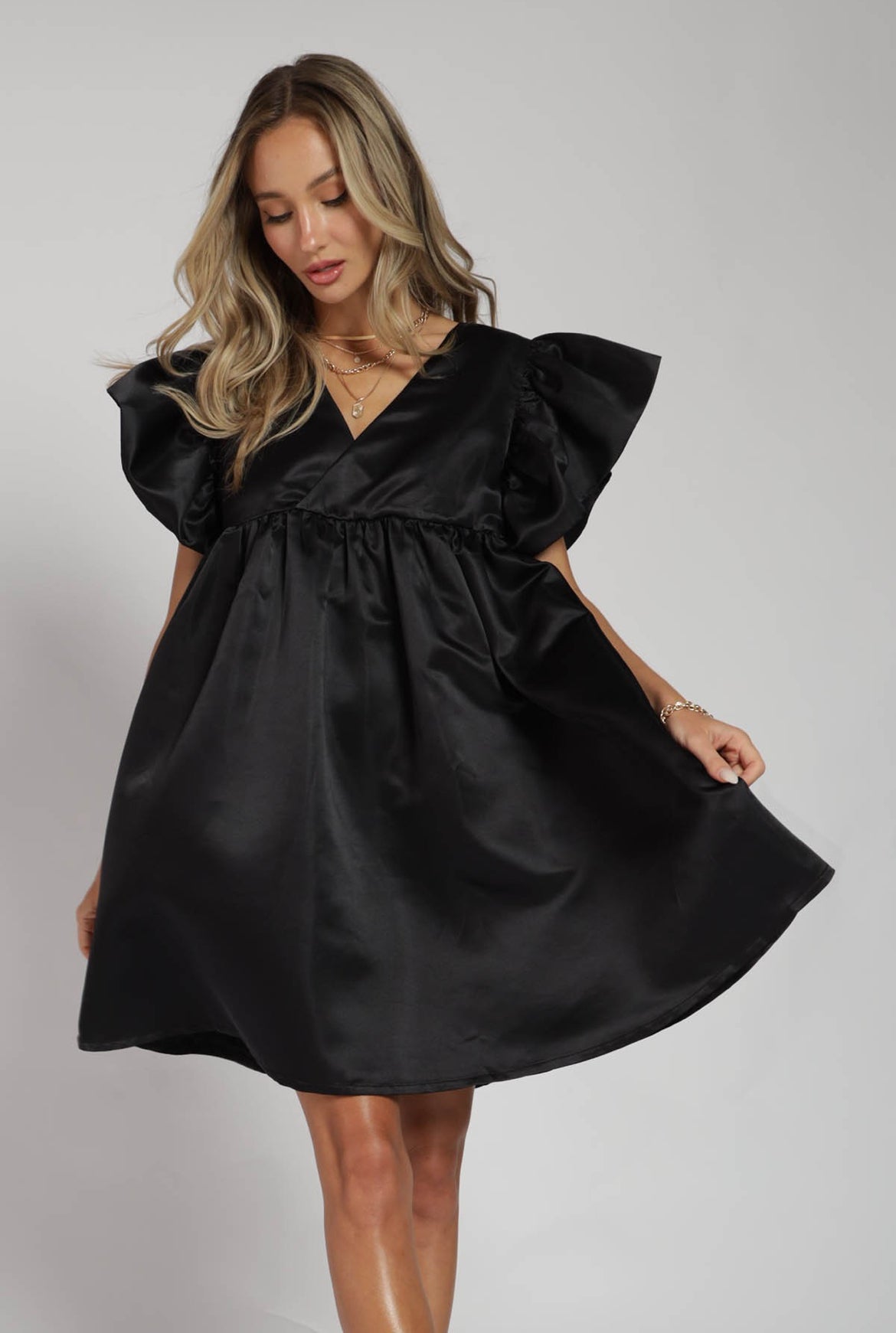 Holiday Ruffles Babydoll dress